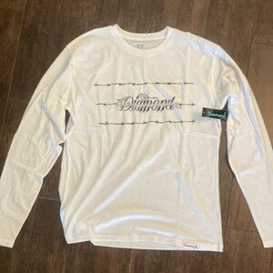 Diamond Supply Co White Long Sleeve Tee. Men’s medium still in factory bag.